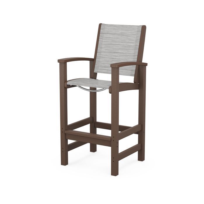 POLYWOOD Coastal Bar Chair - Outdoor & Indoor Bar Stool, Weather-Resistant, Durable, Comfortable - Perfect for Patio, Deck, Kitchen, and Poolside Use