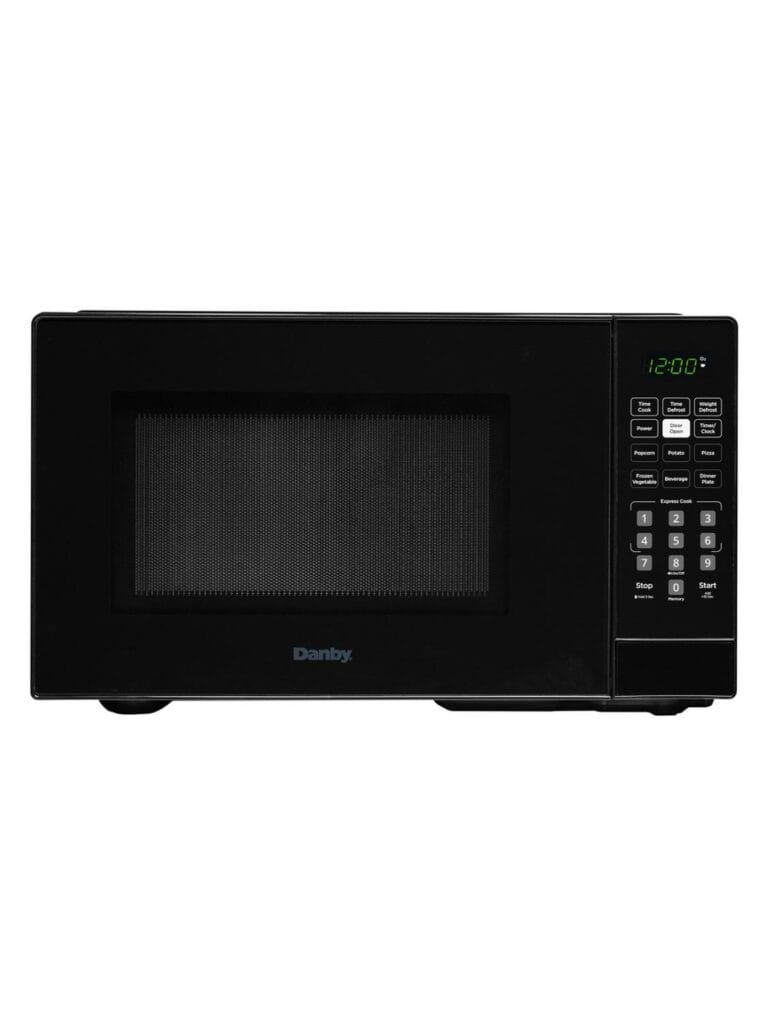 Danby DBMW0921BBB 0.9 cu. ft. Compact Countertop Microwave Oven - Black - Perfect for Small Kitchens, Dorms, and Office Spaces