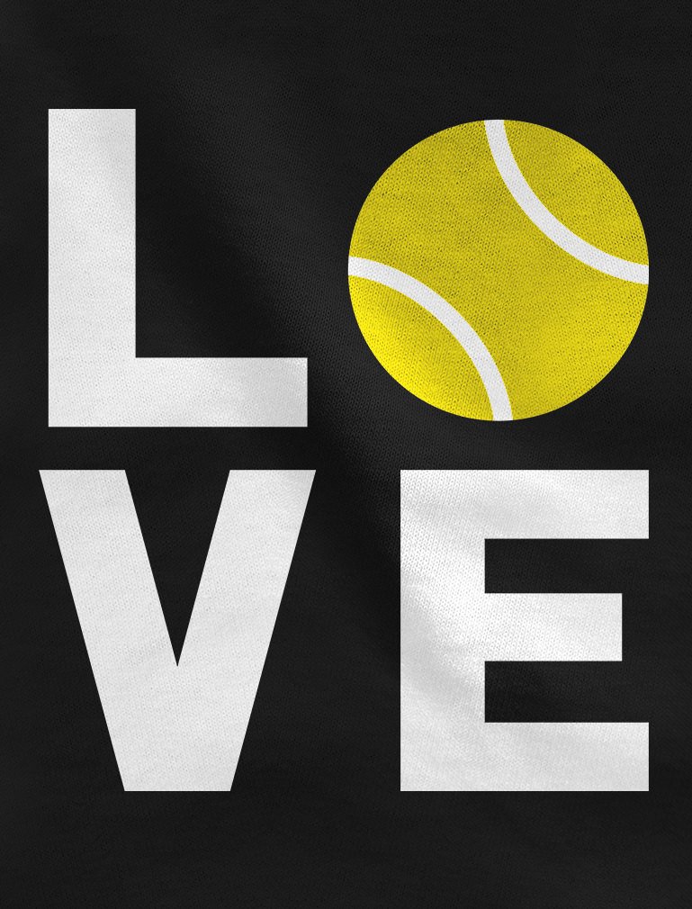 TeeStars Love Tennis T-Shirt - Perfect Gift for Women Tennis Fans - Comfortable & Stylish Casual Wear for Matches, Training & Everyday Outfits