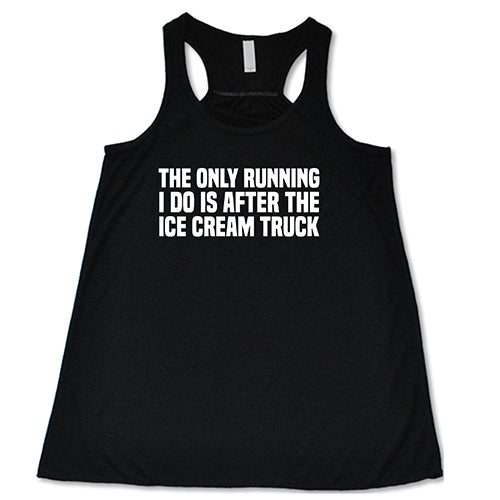 Funny Running After Ice Cream Truck T-Shirt - Humorous Graphic Tee for Men & Women - Perfect for Summer Outings & Casual Wear