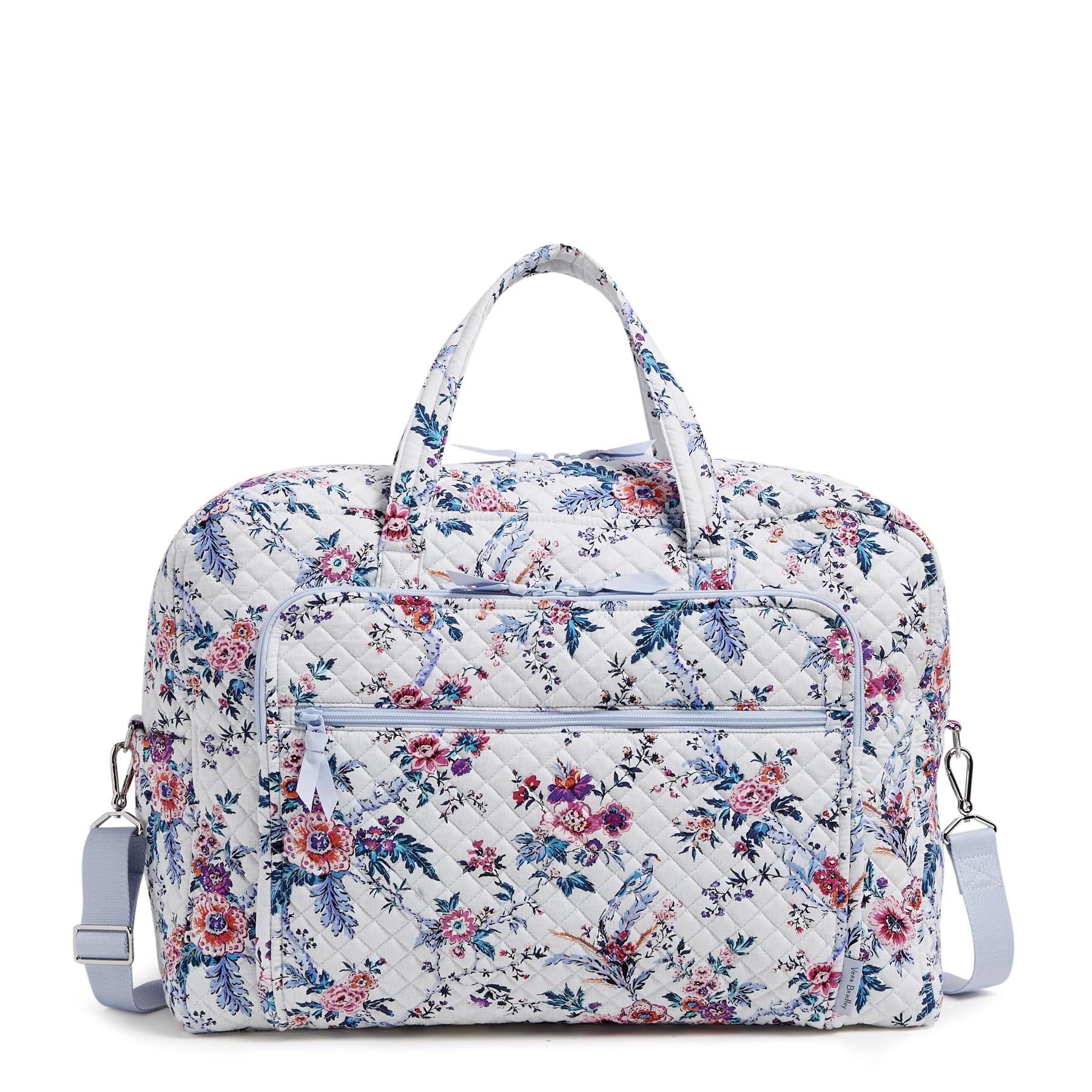 Vera Bradley Women's Cotton Grand Weekender Travel Bag - Spacious Carryall Overnight Bag for Women, Perfect for Weekend Getaways, Gym, Work & Travel Accessories