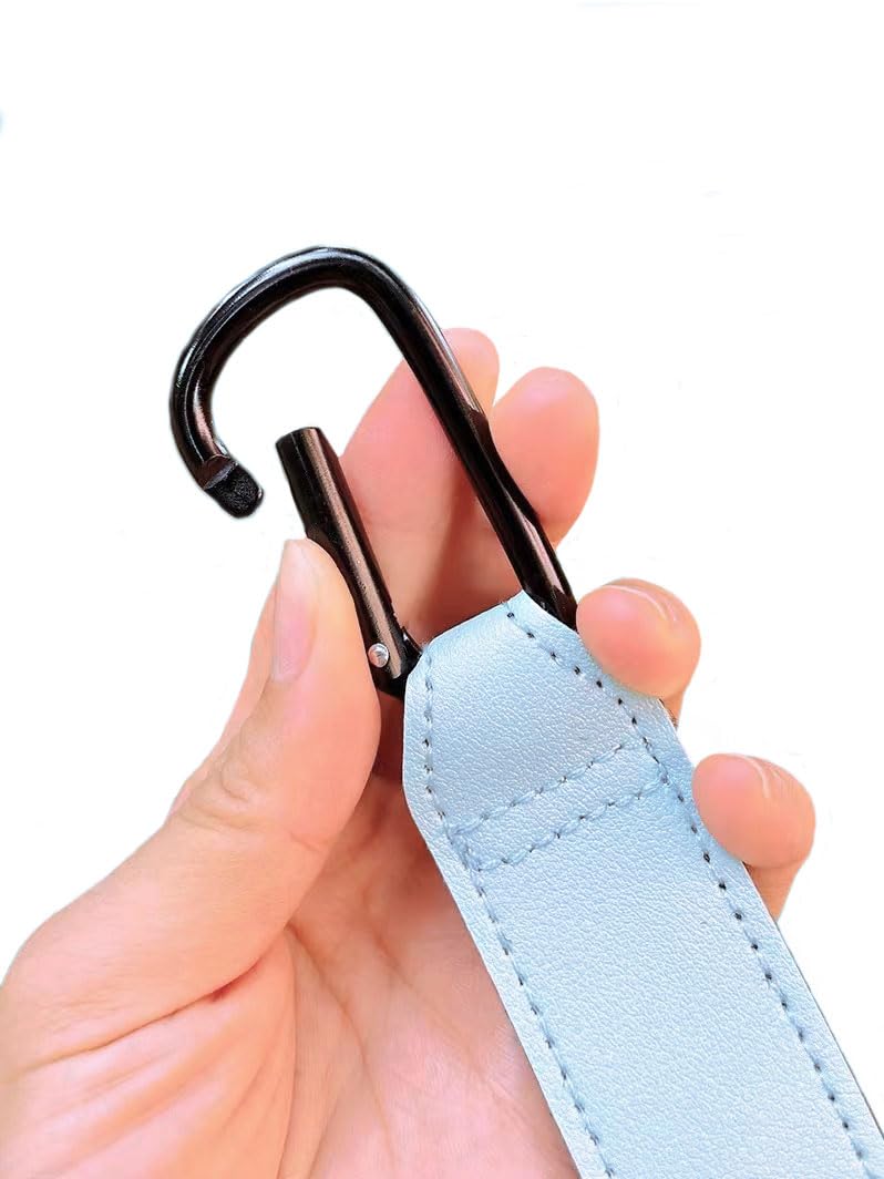 6 PCS Universal Stroller Hooks - Heavy Duty Stroller Clips for Hanging Shopping Bags, Diaper Bags & Purses - Perfect for Moms Walking, Shopping & Travel (Blue, Pink, Gray) - Keep Hands Free While Pushing Stroller or Grocery Shopping