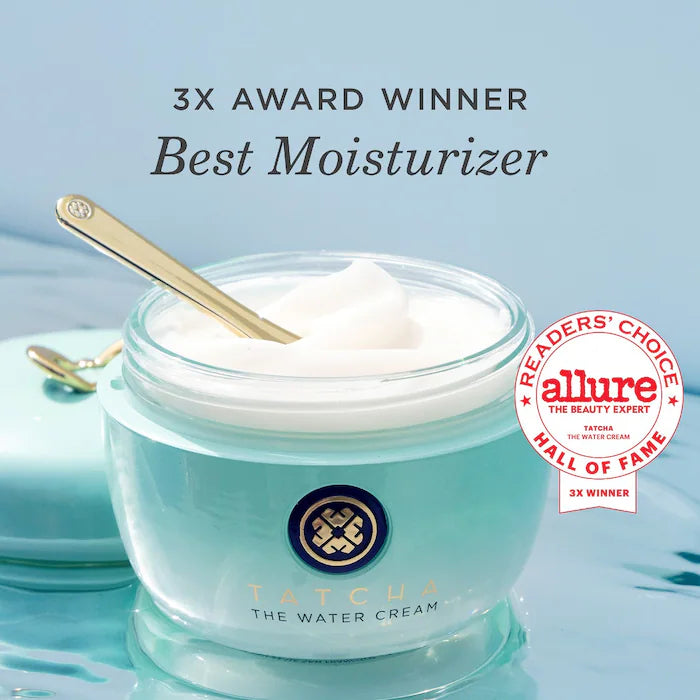 Tatcha The Water Cream Oil-Free Hydrating Face Moisturizer for Pore Minimizing - Lightweight Gel Cream for Dry, Oily & Combination Skin - Perfect for Day & Night Skincare Routine