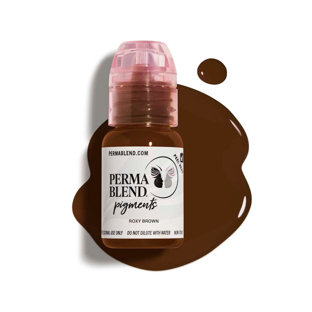 Perma Blend Roxy Brown Tattoo Pigment - Professional Tattoo Ink for Artists, Permanent Makeup & Cosmetic Tattooing - Ideal for Eyebrows, Lips & Body Art