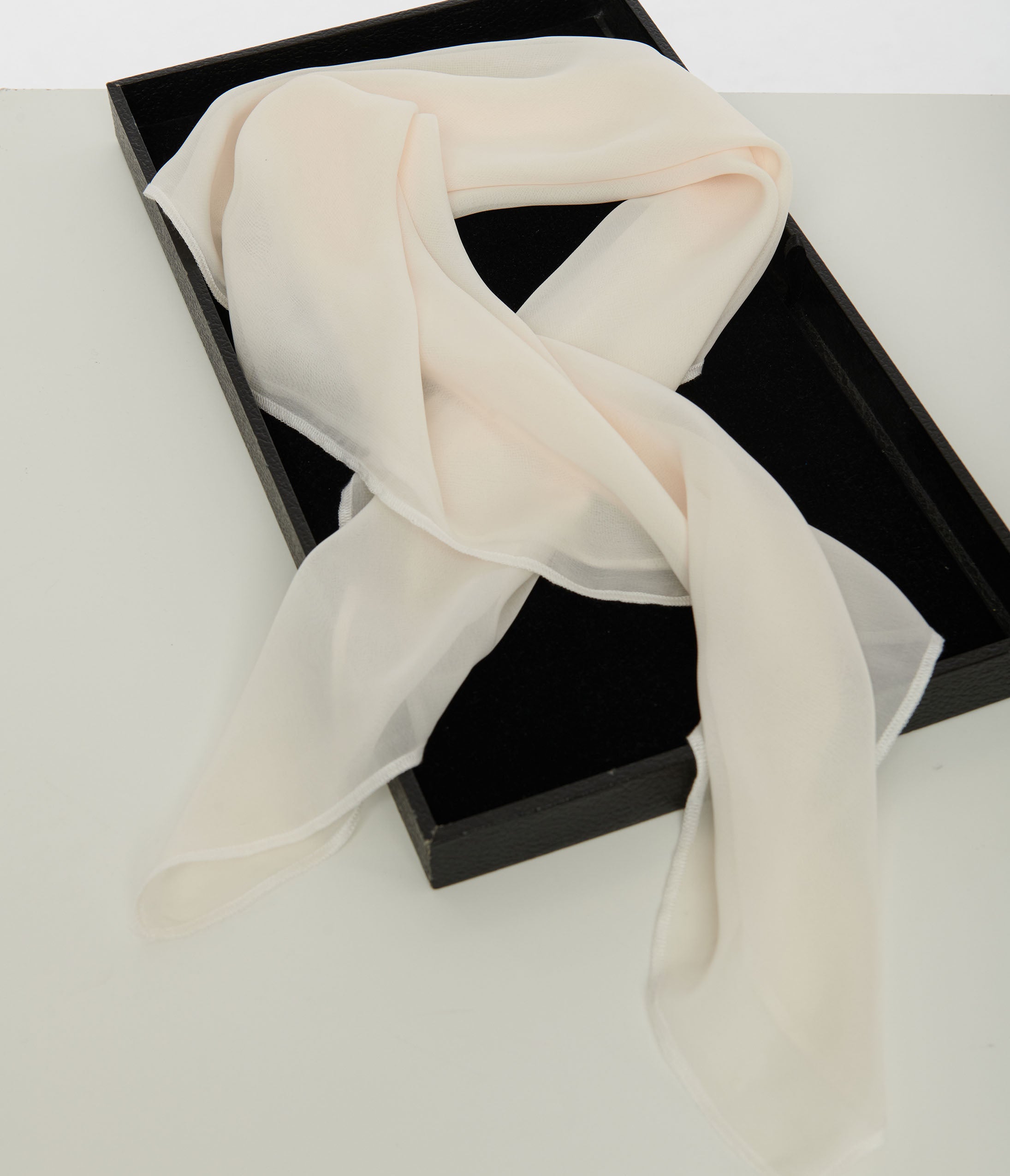 Vintage 1950s Off White Hair Scarf - Retro Silk Head Wrap for Women - Perfect for Vintage Fashion, Pinup Style & Special Occasions