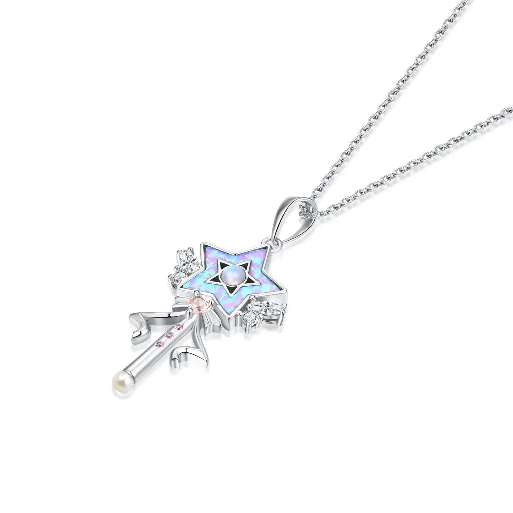 Mimi Wand Pendant Necklace - Elegant Crystal Jewelry for Women, Perfect Gift for Birthday, Anniversary & Valentine's Day | Ideal for Parties, Date Nights & Special Occasions