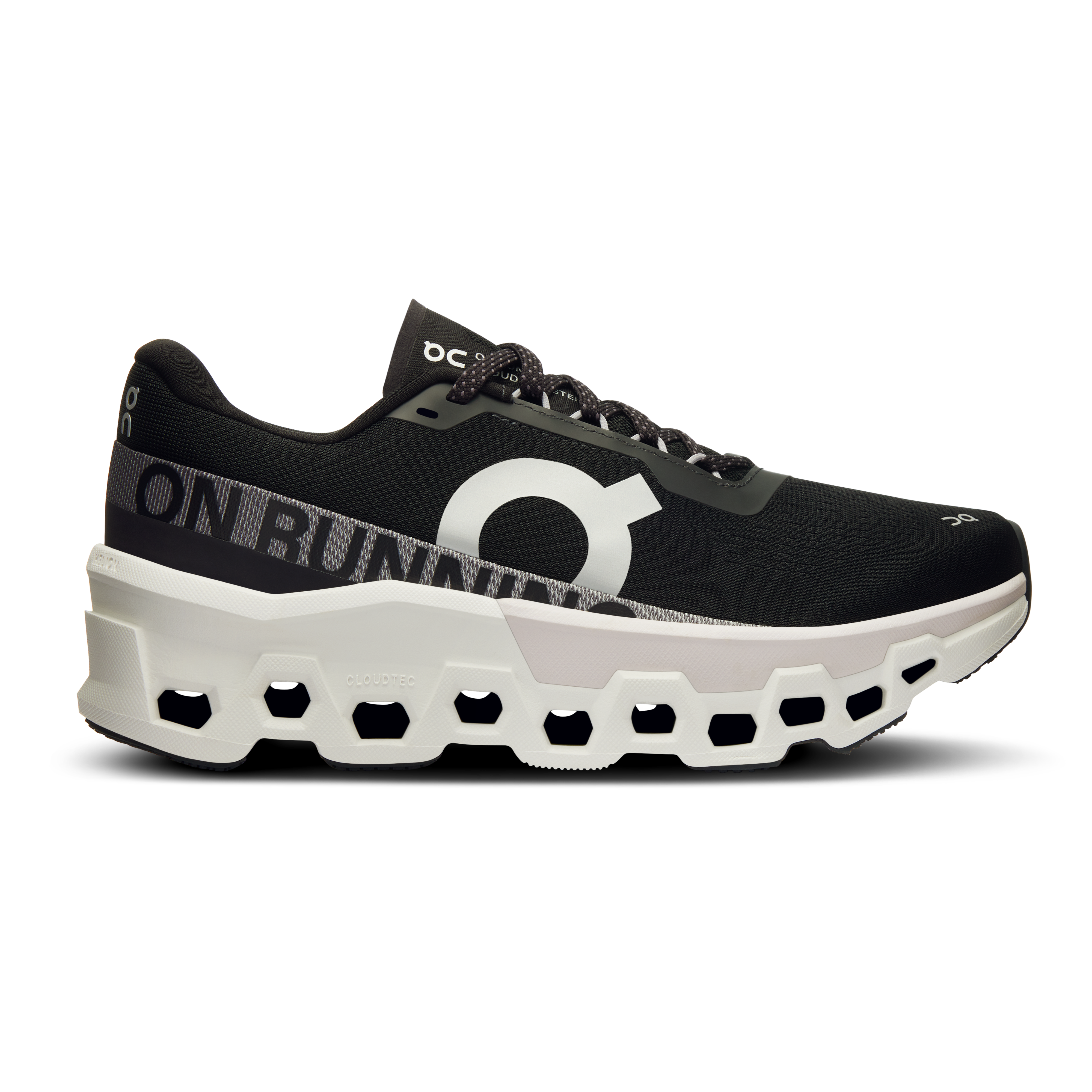 On Running Women's Cloudmonster 2 Running Shoes - Black/Frost - Lightweight Cushioned Sneakers for Road Running, Jogging & Gym Workouts