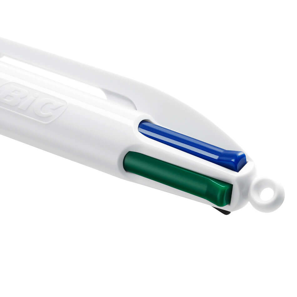 BIC 4-Color Ballpoint Pen with Retractable Tips - Shine Silver - Perfect for Office, School & Note-Taking