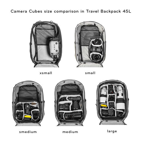 Peak Design Camera Cube V2 (Black, X Small) - Waterproof DSLR Camera Case for Travel & Outdoor Photography - Perfect for Hiking, Camping & Airplane Carry-On