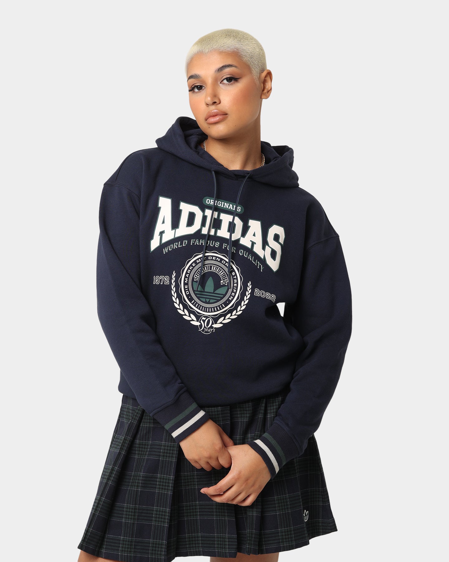 Adidas Women's Anniversary Hoodie - Legend Ink Color | Soft Fleece Pullover Sweatshirt for Casual Wear, Gym & Outdoor Activities