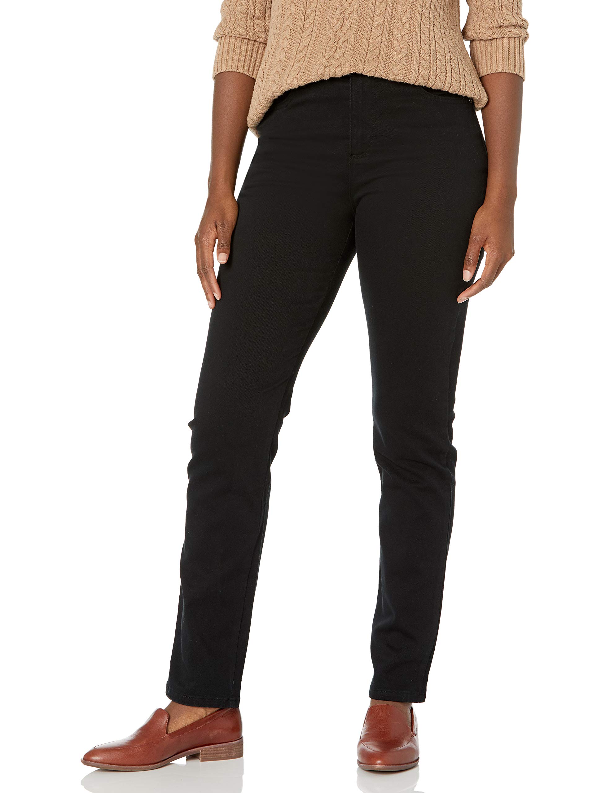 Gloria Vanderbilt Women's Amanda Classic Black Jeans - Comfortable Stretch Denim Pants for Casual Wear & Everyday Outfits