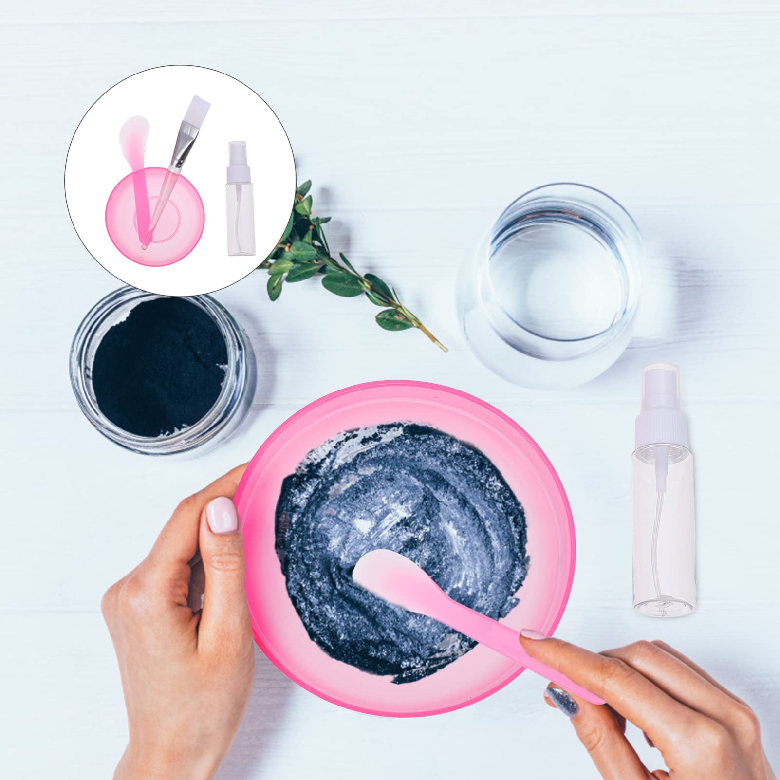 4-Piece Plastic Facial Mask Mixing Bowl Set - DIY Mask & Hairdressing Oil Maker Kit (Random Colors) for Spa, Salon & At-Home Skincare