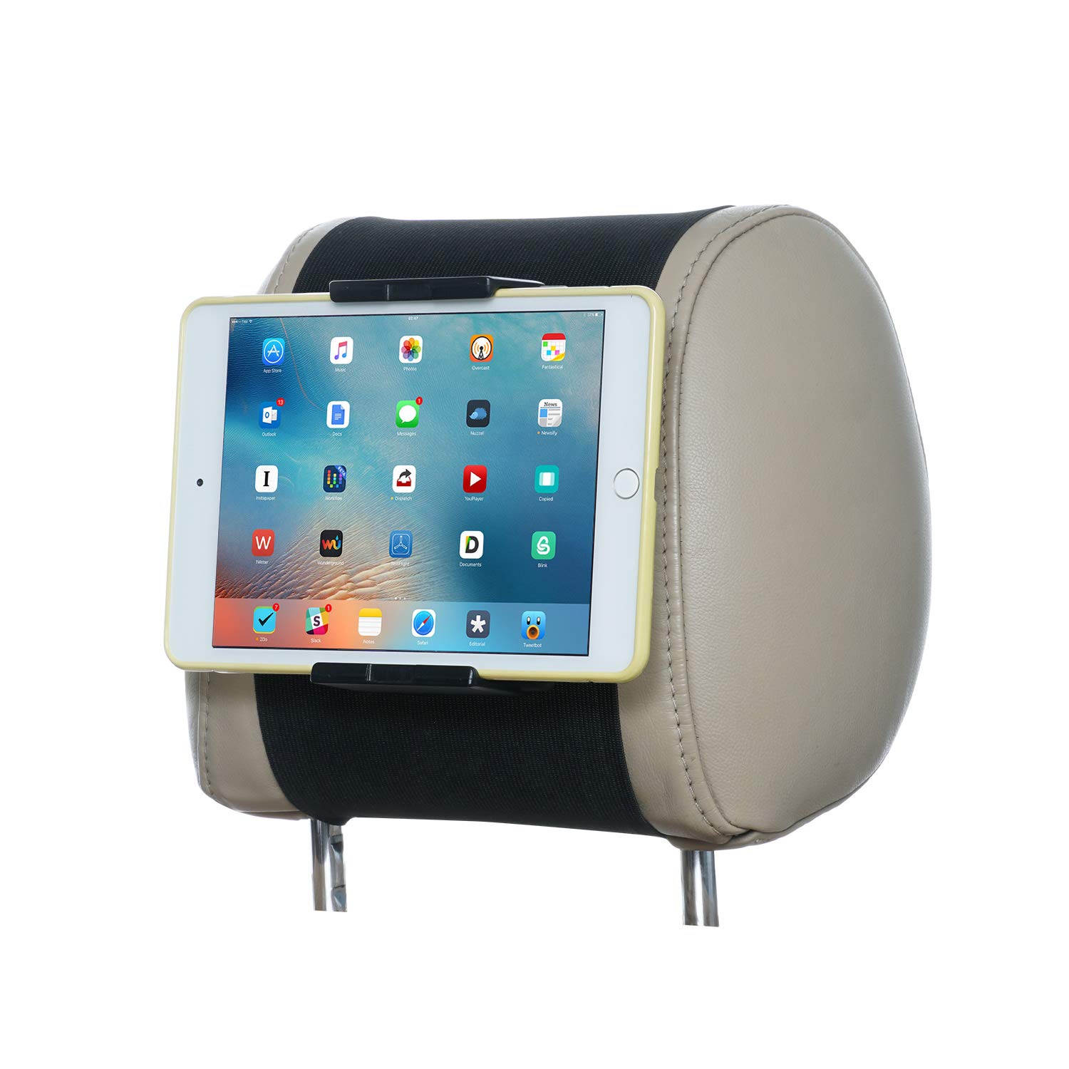 Swivel Car Headrest Mount Holder for Nintendo Switch, iPad Air, iPad Mini & Tablets - Universal Adjustable Stand for Road Trips & Backseat Entertainment