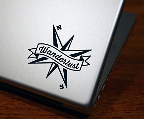 4 Inch Custom Color Wanderlust Compass Vinyl Decal Sticker - Waterproof Laptop, Tablet, MacBook, iPad, Notebook & Water Bottle Sticker - Perfect Travel Accessory for Adventure Lovers - Great for Backpacks, Journals, Suitcases & DIY Projects - Ideal for Travel Gear, Office Decor, Personalized Gifts & Creative Home Decor - Use for Outdoor Adventures, Road Trips, Camping, Beach Vacations & Daily Commute - Best for Travel Enthusiasts, Nature Lovers & Gift Giving