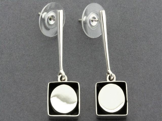 Elegant Circle Framed Drop Earrings for Women - Boho Chic Dangle Jewelry for Party, Wedding & Everyday Wear