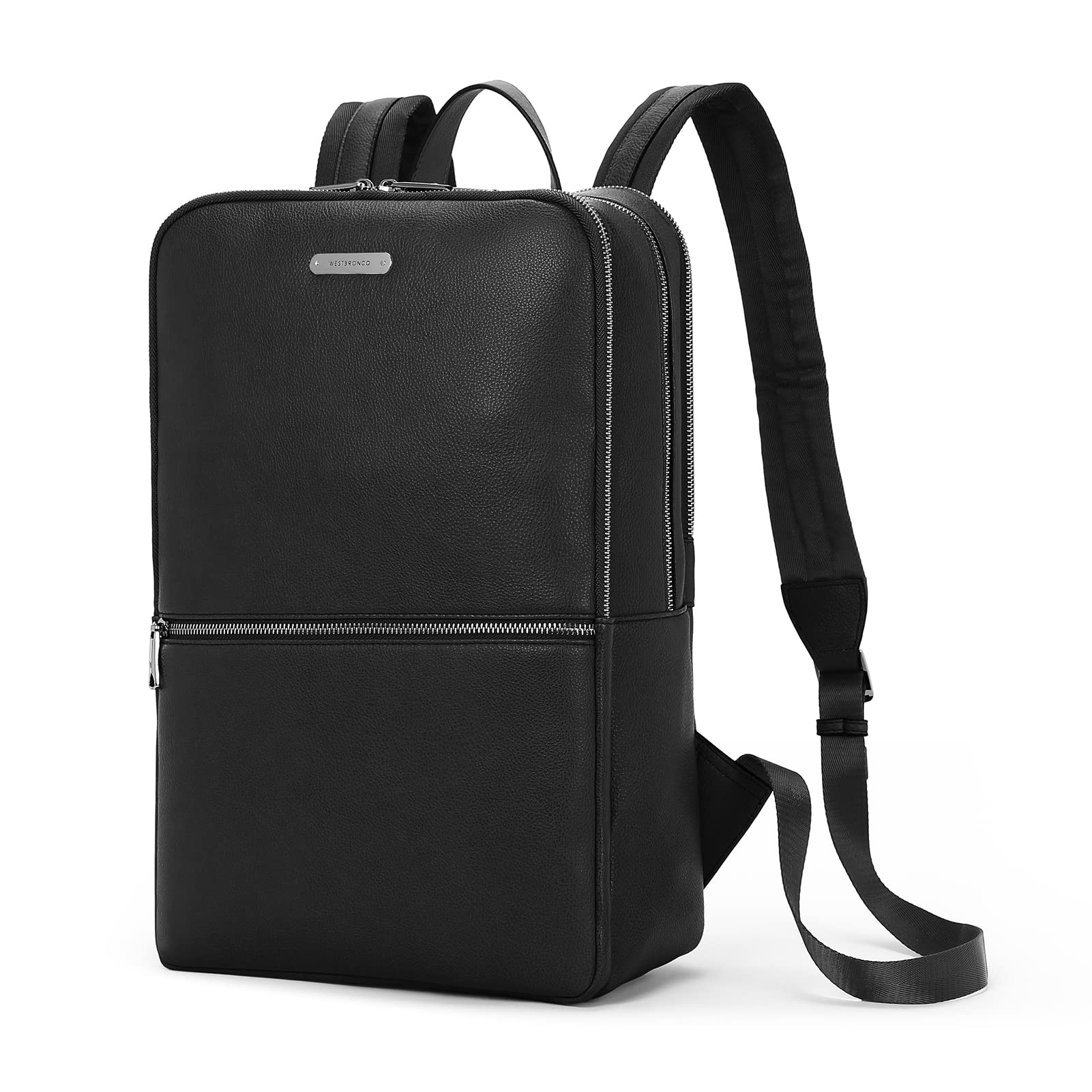 Premium WESTBRONCO Leather Laptop Backpack for 15.6