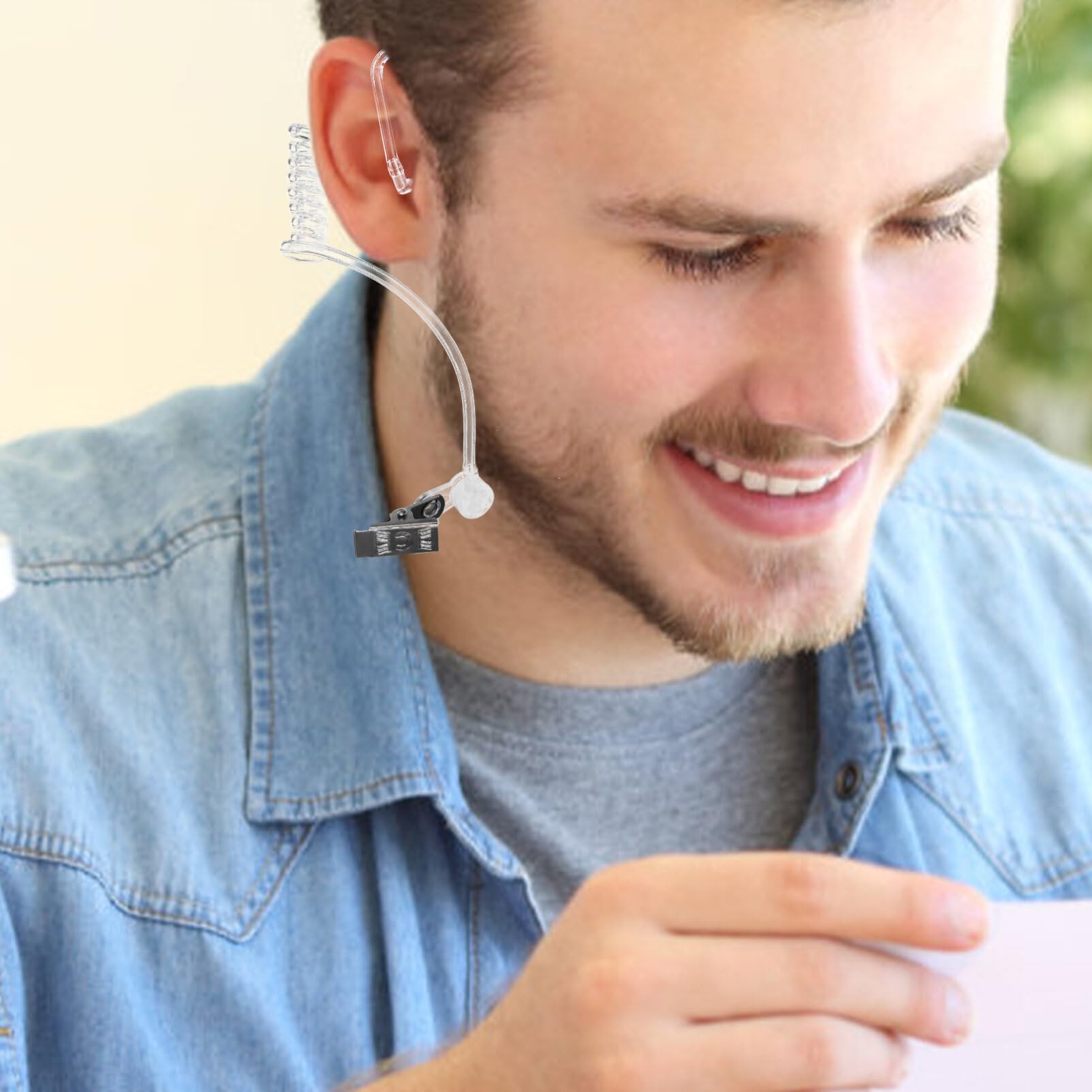 Gadpiparty 4pcs Clear Acoustic Tube Earpiece Replacement for Walkie Talkie Radio - Durable & Comfortable for Security, Construction, and Outdoor Communication