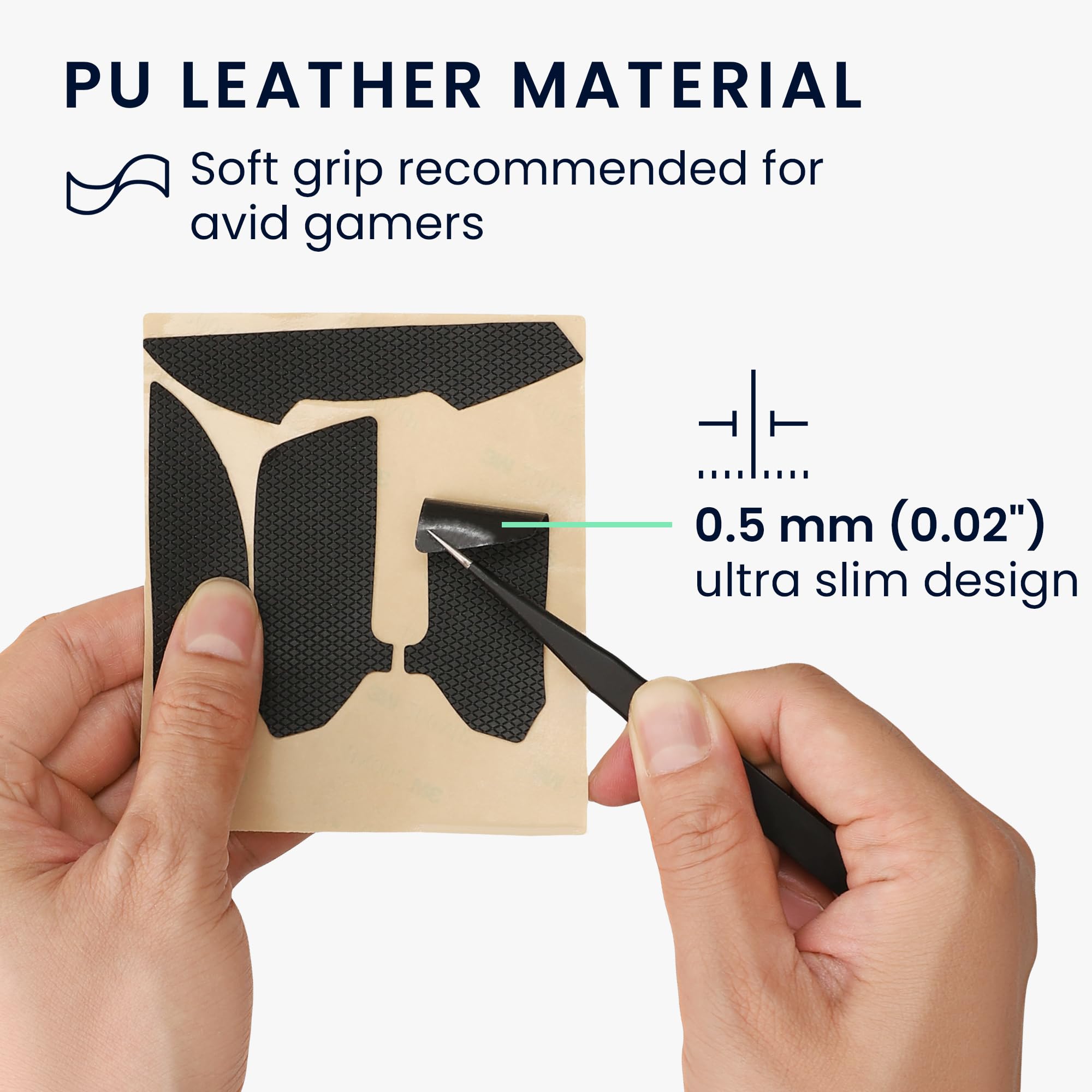 kwmouse Non-Slip Faux Leather Grip Tape for Logitech MX Master 3S Mouse - Black | Enhanced Control & Comfort for Gaming, Office Work & Long Computing Sessions