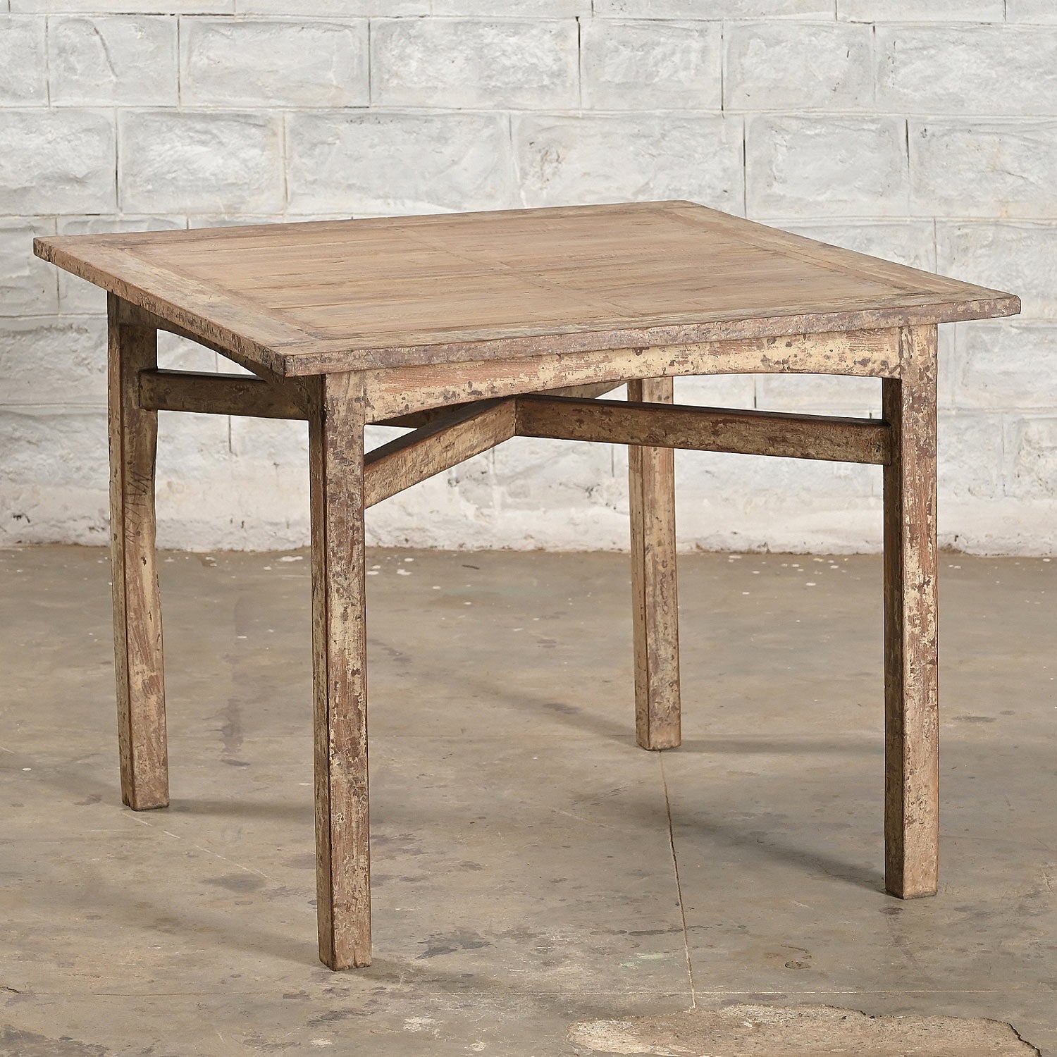 Premium Teak Wood Dining Table - 8 Seater Rustic Solid Wood Kitchen Table for Dining Room, Patio, Outdoor & Indoor Use