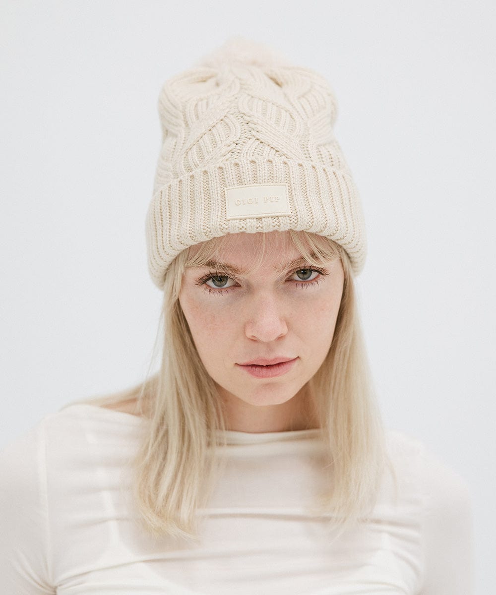 Ida Cable Knit Beanie Hat for Women & Men - Soft Winter Warm Knitted Cap - Perfect for Skiing, Snowboarding & Outdoor Activities