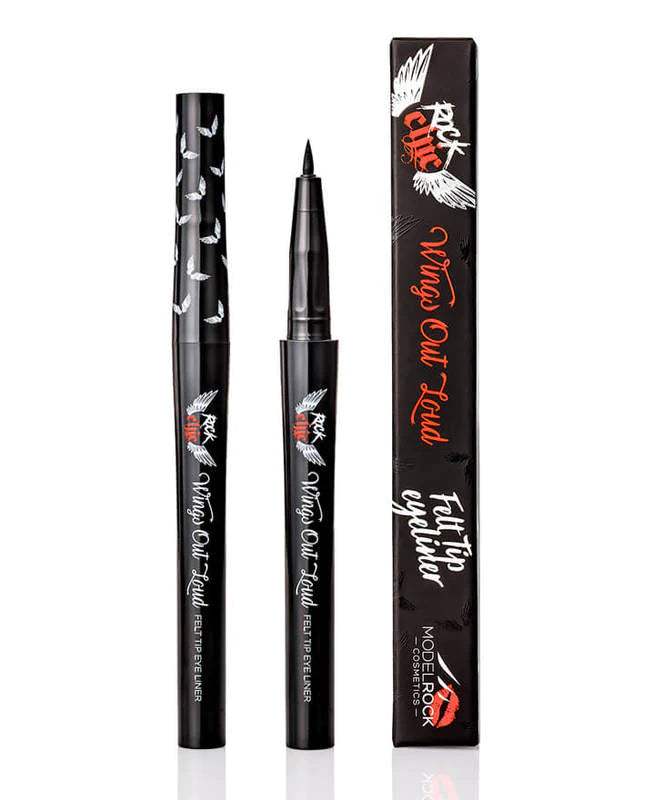 Modelrock Wings Out Loud Felt Tip Eyeliner - Waterproof Liquid Eyeliner Pen for Winged Liner & Cat Eye Makeup - Perfect for Everyday Wear & Special Occasions