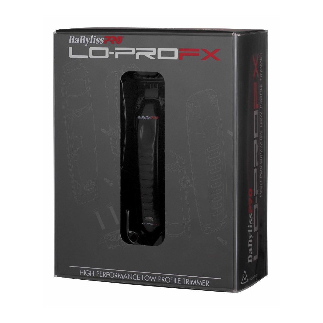 BaBylissPRO LoPROFX High Performance Low Profile Hair Trimmer for Men - Professional Barber Clipper for Fades, Beards & Styling - Cordless & Rechargeable for Home & Salon Use