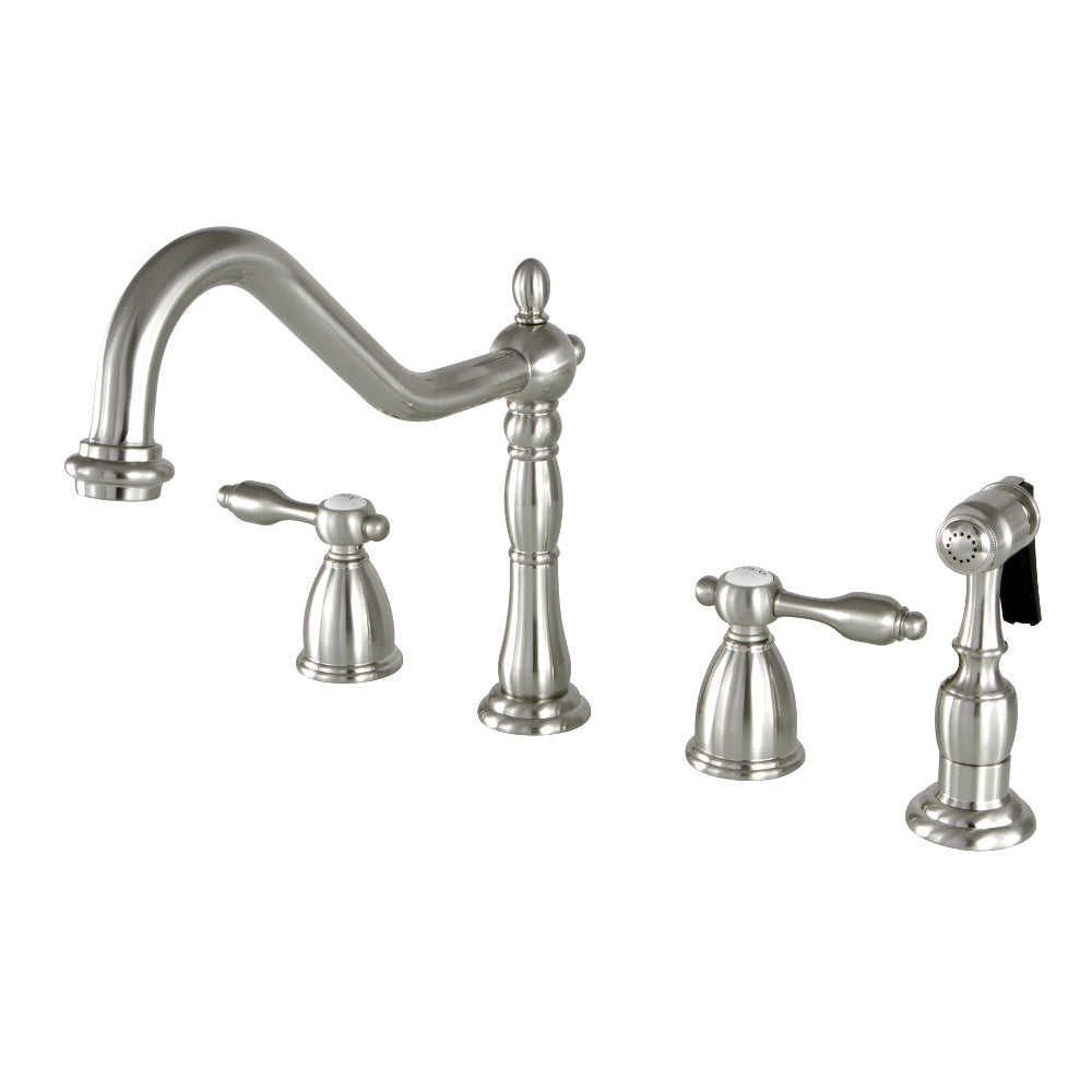 Kingston Brass KB1797TALBS Tudor Widespread Kitchen Faucet - Modern Pull-Down Sprayer, Oil-Rubbed Bronze Finish for Farmhouse & Traditional Kitchens