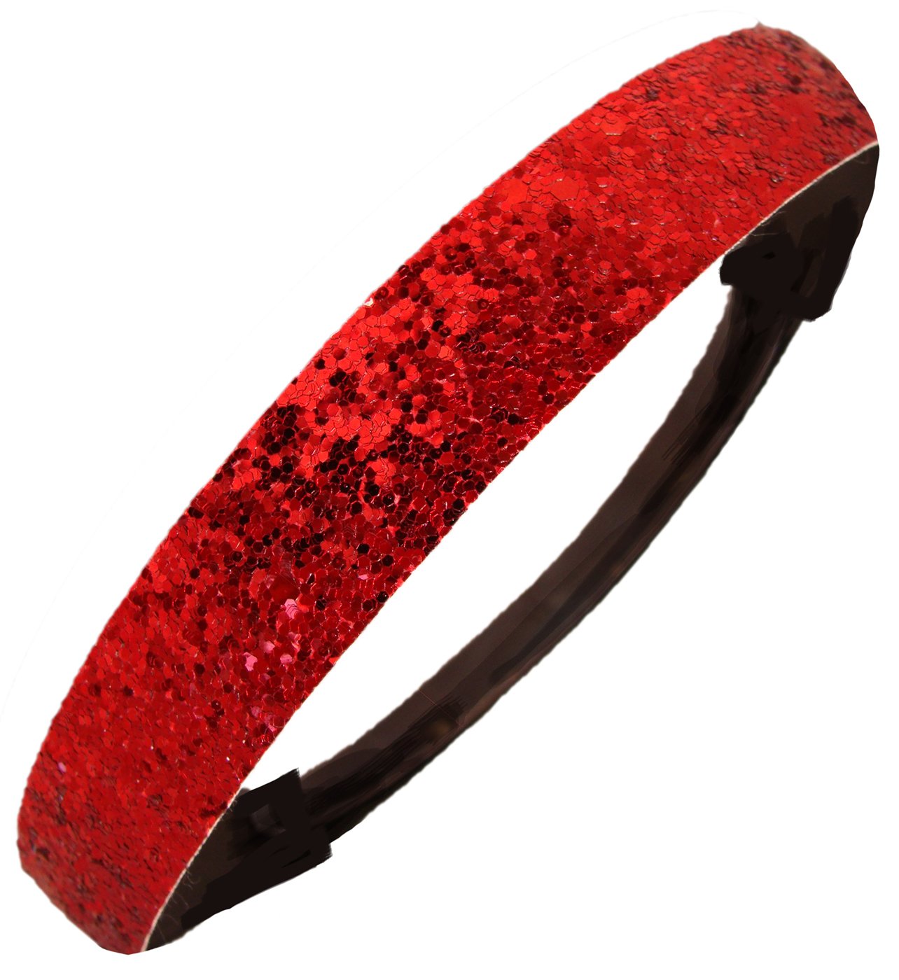 Kenz Laurenz Red Glitter Headbands - 12 Pack for Women & Girls - Sports Headbands for Softball, Volleyball, Basketball Teams - Perfect for Games, Practice, Cheerleading & Workouts