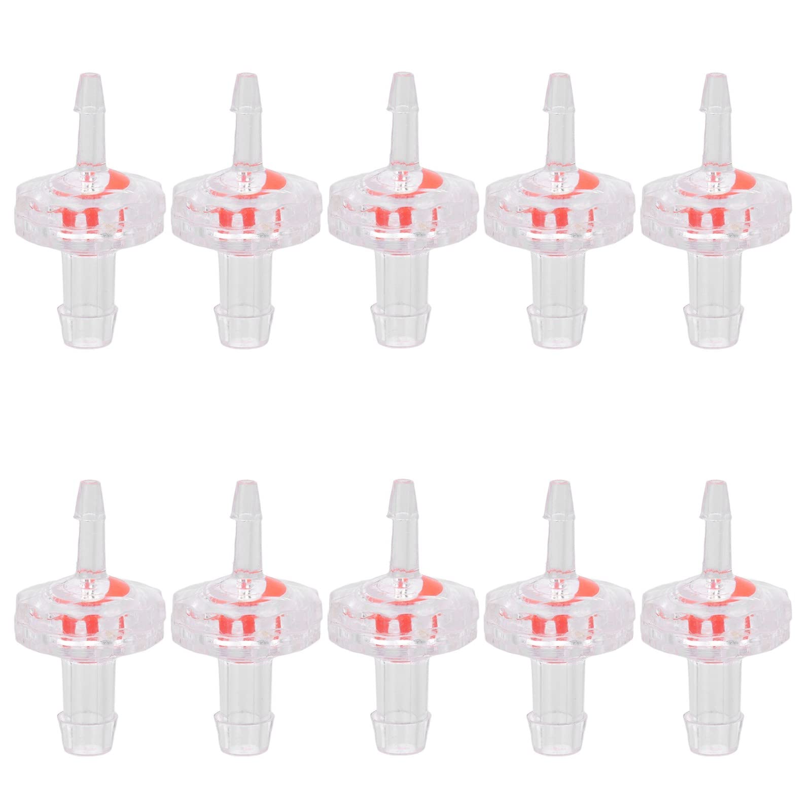 10Pcs 1 Way Check Valve - PP Plastic Barb Hose Water Stop with Variable Diameter (3-7mm) - Diaphragm Plastic Water Stops for Aquariums, Irrigation Systems & Plumbing Applications