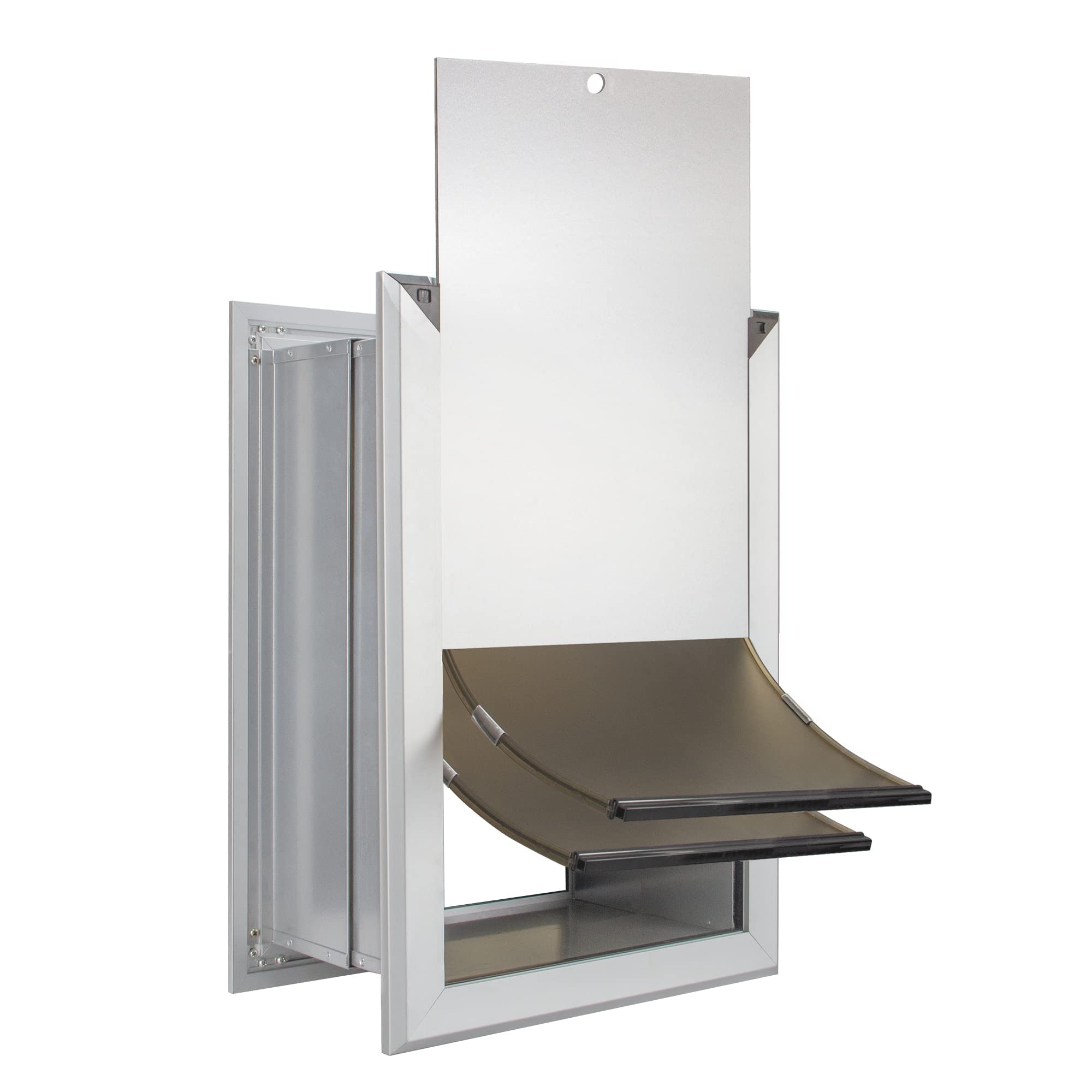 SuriBird Large Dog Door for Wall - Magnetic Double Flaps, Aluminum Frame & Telescoping Tunnel | Secure Pet Door with Lock | Energy Efficient & Easy Install | Perfect for Indoor/Outdoor Access