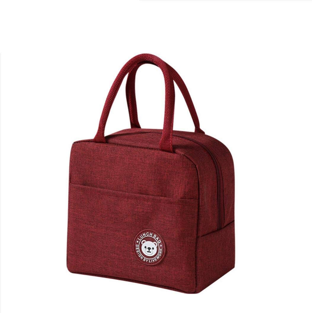 Insulated Lunch Bag for Women - Leakproof Tote Lunch Box with Handle, BPA-Free & Eco-Friendly (Red) - Perfect for Work, School, Picnics & Outdoor Activities