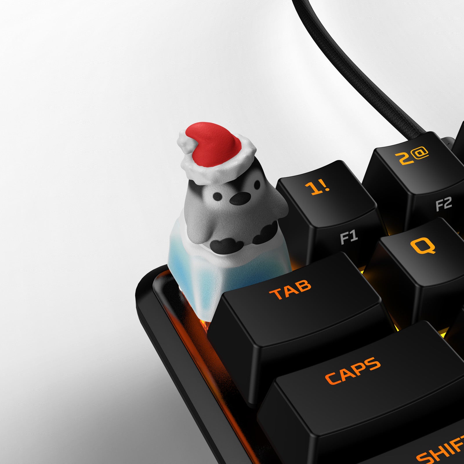 HX3D Custom Keycap - Penguin Holiday Collection for Mechanical Keyboards | Perfect for Christmas Gifts & Gaming Setups