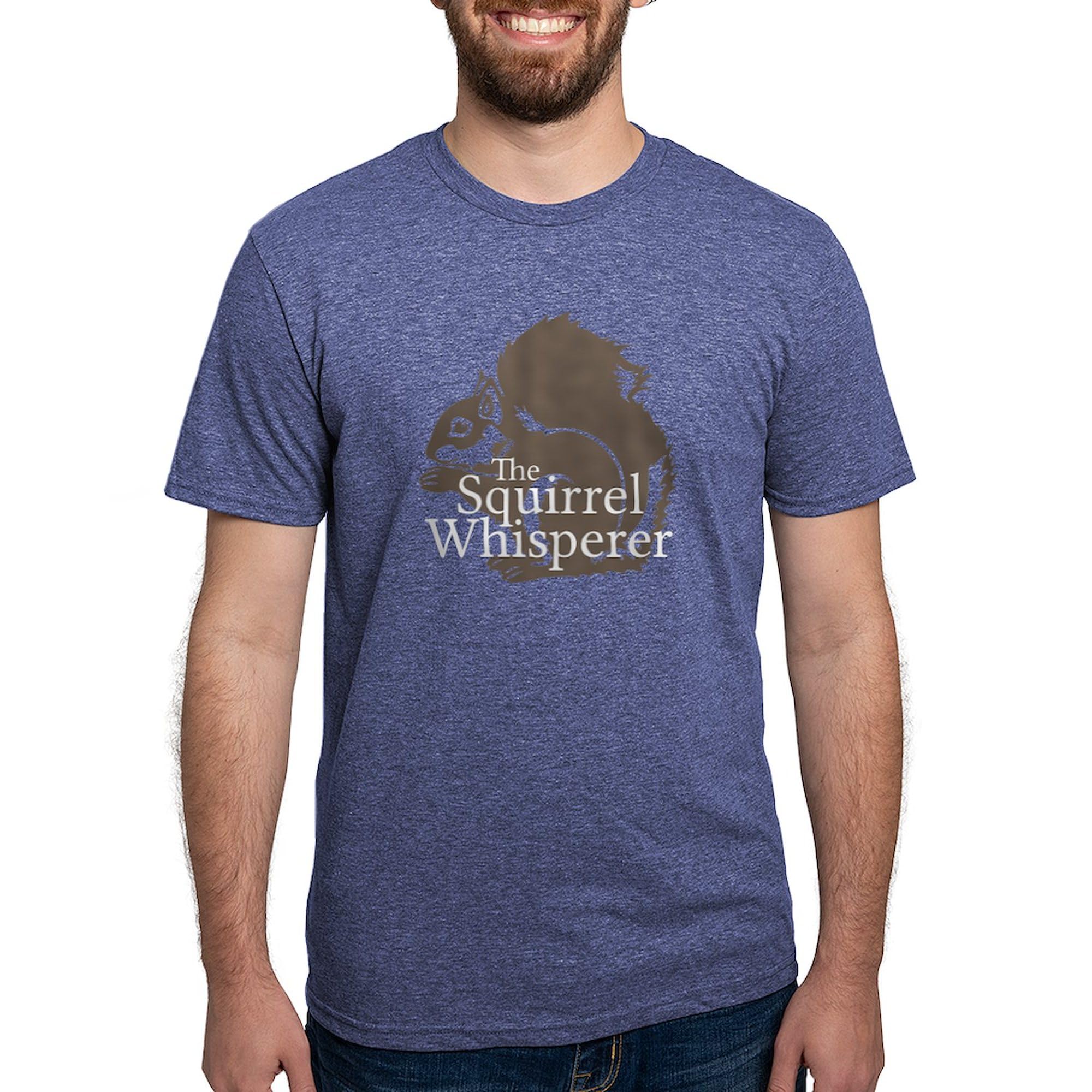 The Squirrel Whisperer Funny Graphic T-Shirt for Men - Soft Tri-Blend Cotton Tee - Perfect for Animal Lovers, Outdoor Adventures & Casual Wear