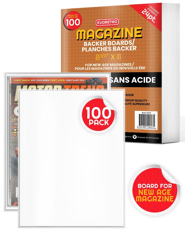 Premium Comic Backer Boards for New Age Magazines - Acid-Free 24PT Thick Cardstock - Perfect for Comic Book Storage, Protection & Display