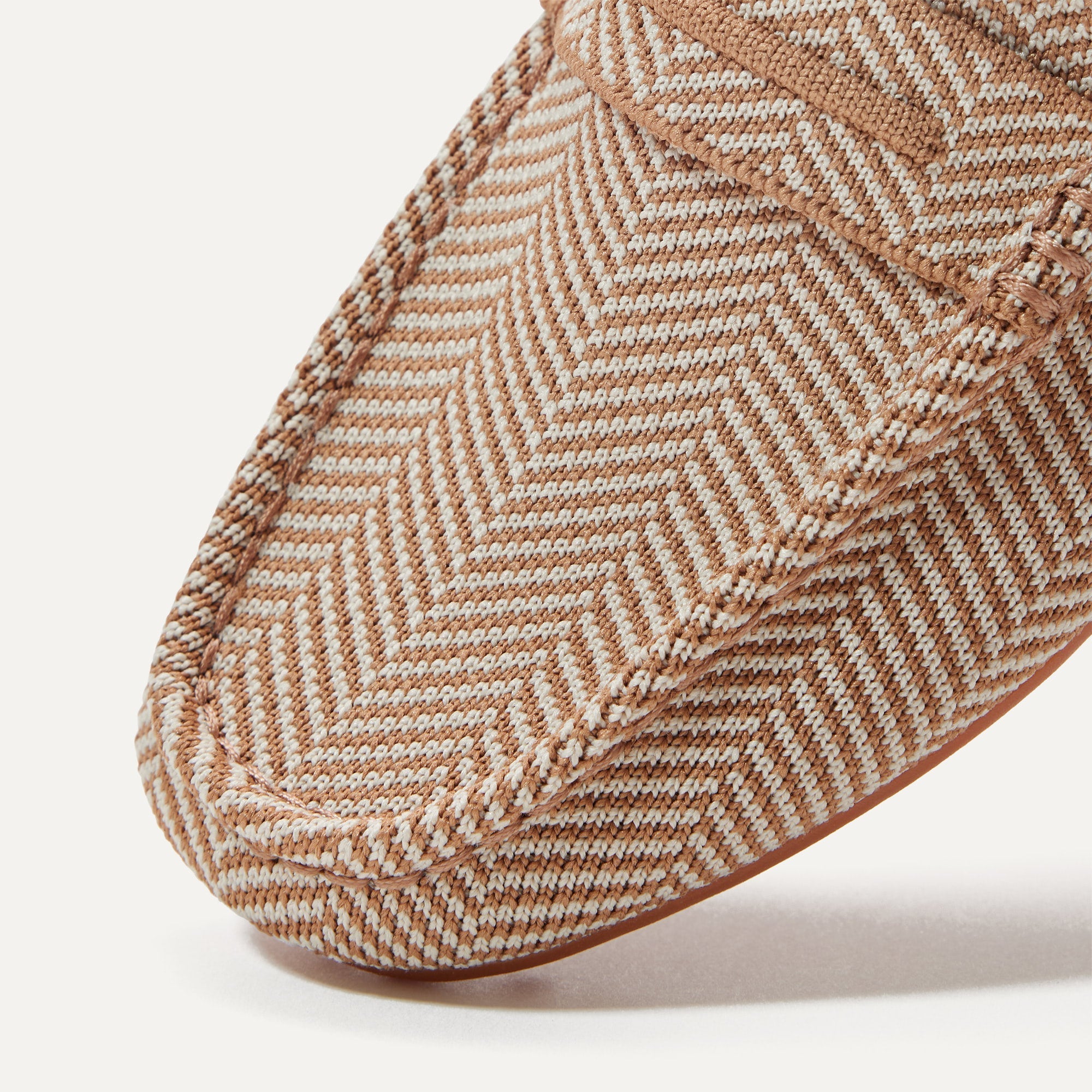 Men's Tan Herringbone Driving Shoes - Comfortable & Stylish Loafers for Casual Wear, Work & Travel