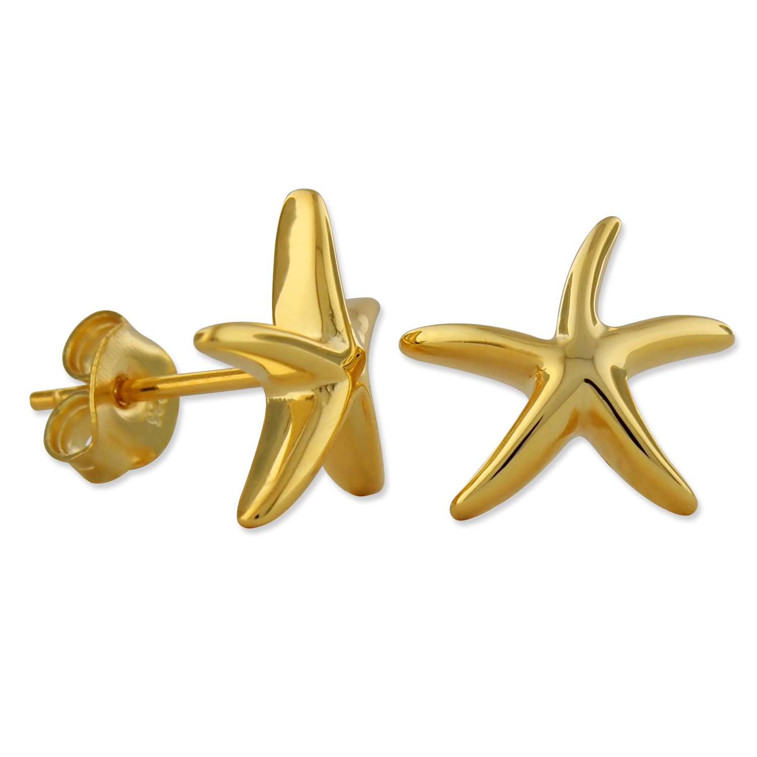Sterling Silver Starfish Stud Earrings for Women - Hypoallergenic 925 Silver Jewelry - Perfect for Beach Vacations, Summer Outfits & Gift Giving