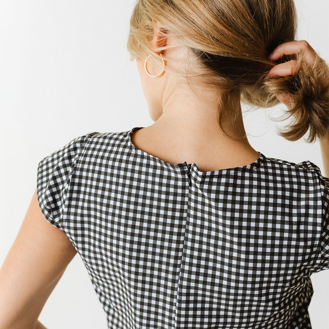 Stylish Black Check Jumpsuit for Women - Trendy Romper with Pockets | Perfect for Casual Outings, Parties & Summer Fashion