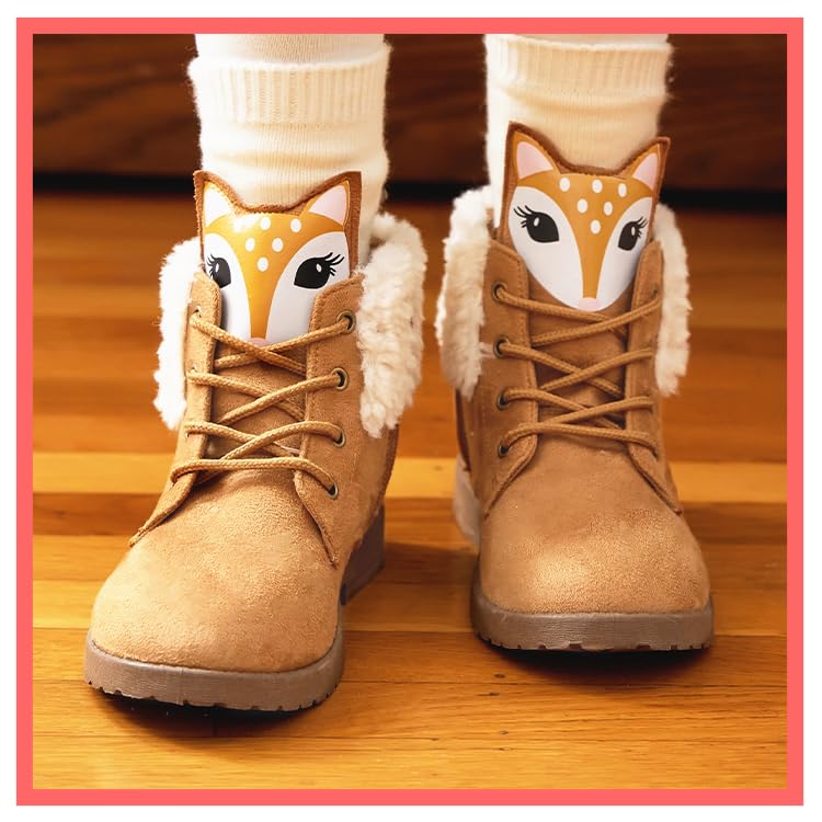 FabKids Girls Fashion Ankle Boots - Cute Combat Boots with Lace Up & Non-Slip Sole for Toddler, Little & Big Kids | Perfect for School, Playdates & Outdoor Adventures