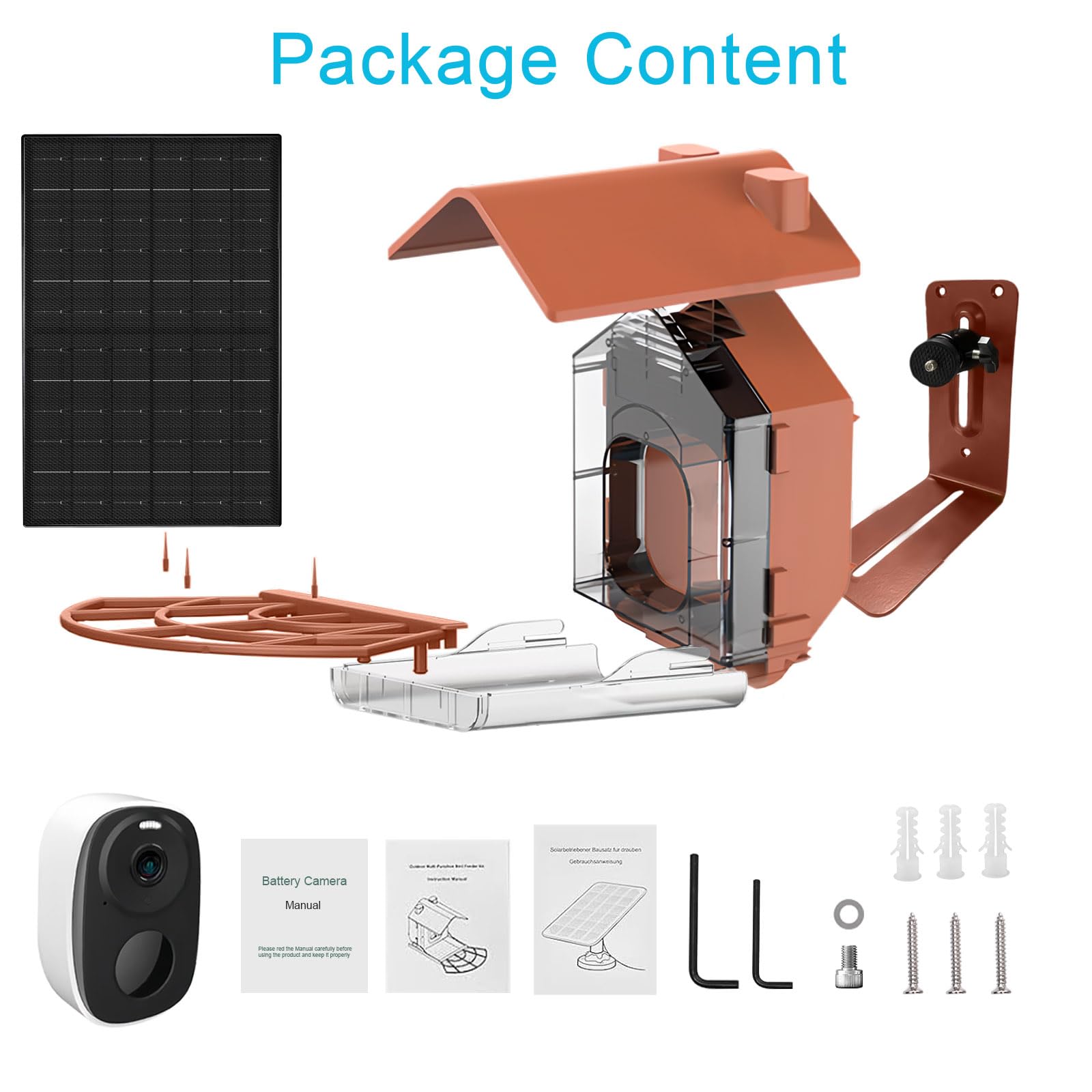 Smart Bird Feeder with Camera - Solar Powered Wildlife Camera with Motion Detection & AI Bird Identification - Perfect for Backyard Bird Watching, Nature Monitoring & Outdoor Home Security