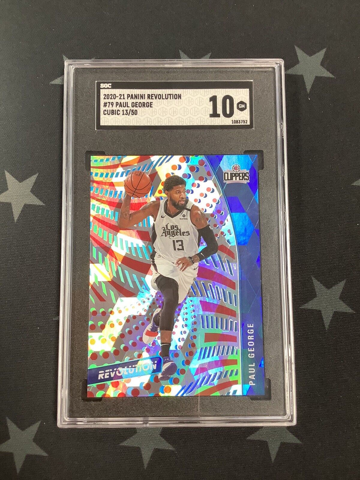 2020-21 Panini Revolution #79 Paul George Cubic 13/50 SGC GM 10 Basketball Trading Card - Perfect for Collectors, Investors & Sports Memorabilia Enthusiasts