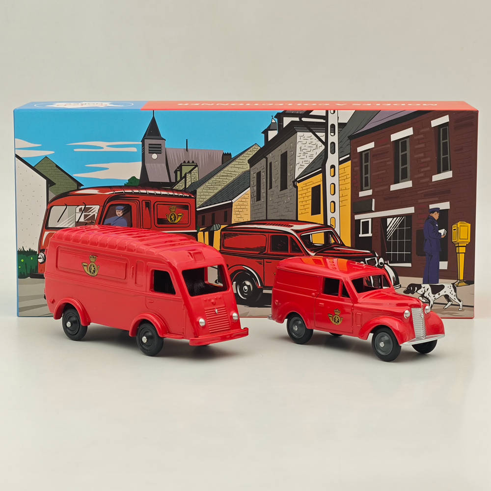 1/43 Scale NOREV C36102 Renault 1000kgs & Dauphinoise Belgian Post Pack Diecast Model Truck - Red Collectible Vintage Vehicle for Display, Gift, and Model Car Enthusiasts
