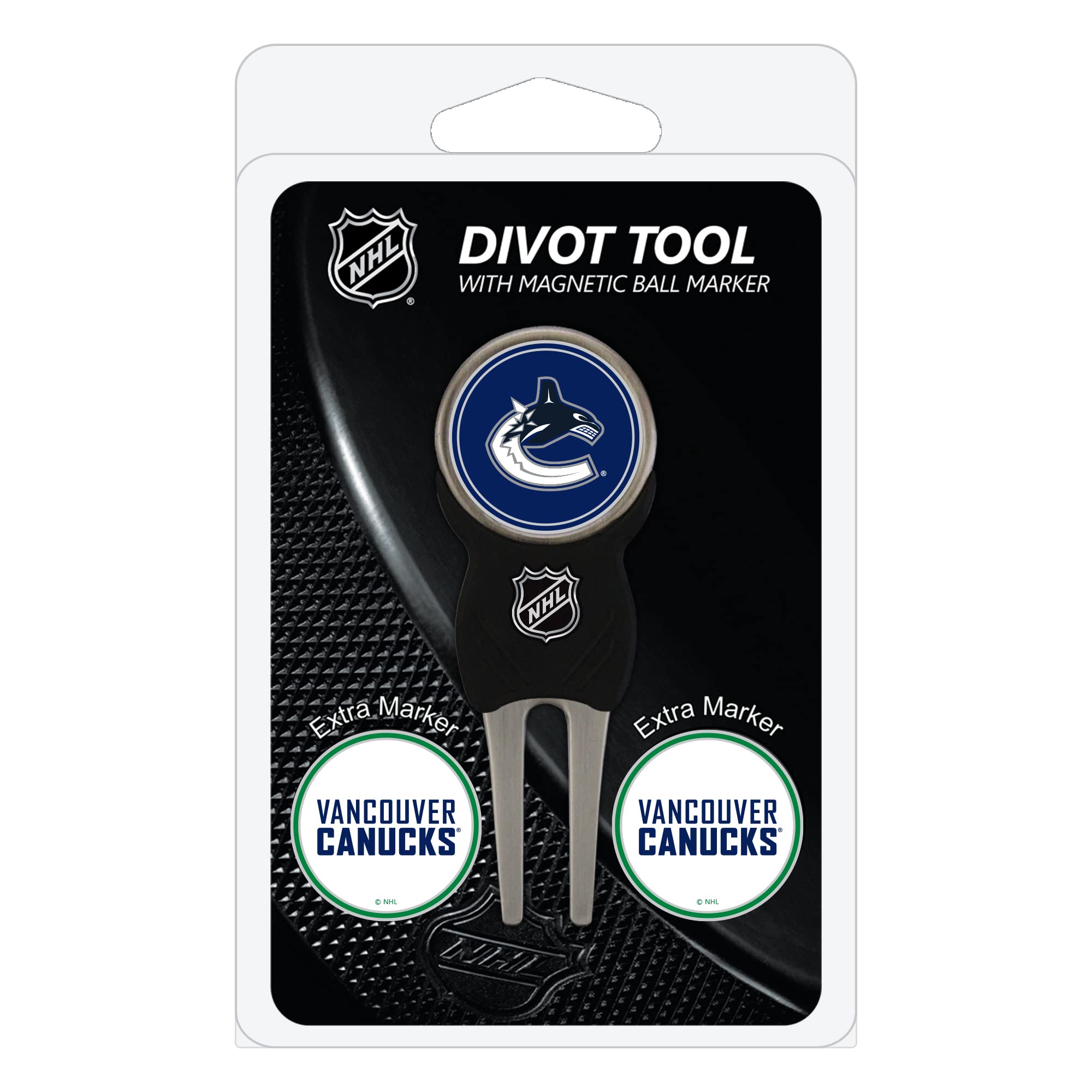 Team Golf NHL Adult-Unisex Divot Tool Pack with 3 Golf Ball Markers – Perfect for Golf Course Repair, Practice & Game Day Accessories