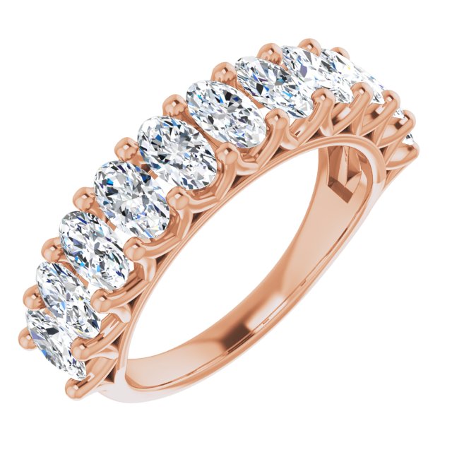 2.31 Carat Oval Cut Diamond Wedding Band for Women - Elegant Bridal Ring for Engagement, Anniversary & Special Occasions