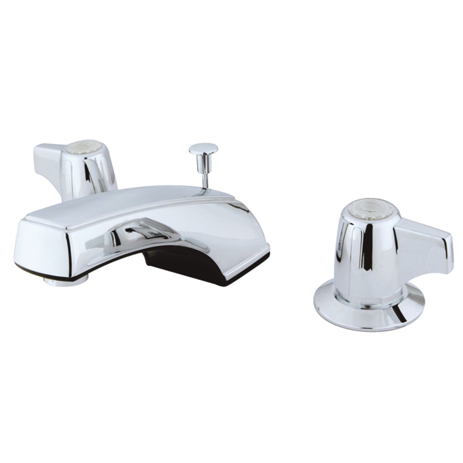Americana GKB920 Polished Chrome Widespread Bathroom Faucet - 2 Handle 3 Hole Deck Mount with Pop Up Drain - Perfect for Modern Bathroom Vanities and Sink Upgrades