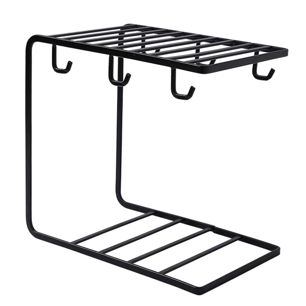 DOITOOL 1-Piece Cup Holder Stand - Tea & Coffee Mug Organizer, Wine Glass Display Rack with Drain Plate - Perfect for Kitchen Countertop, Bar, Restaurant & Office Storage