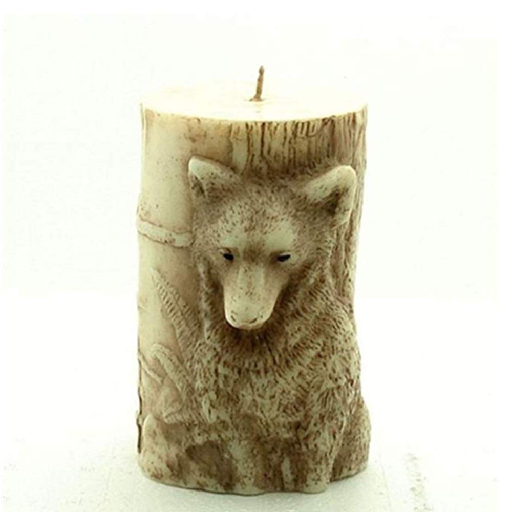Wolf Design 3D Silicone Candle Mold - DIY Pillar Candle Wax Molds for Animal Resin Gypsum Crafts, Handmade Candle Making Supplies (Perfect for Home Decor, Wedding Centerpieces & DIY Craft Projects)