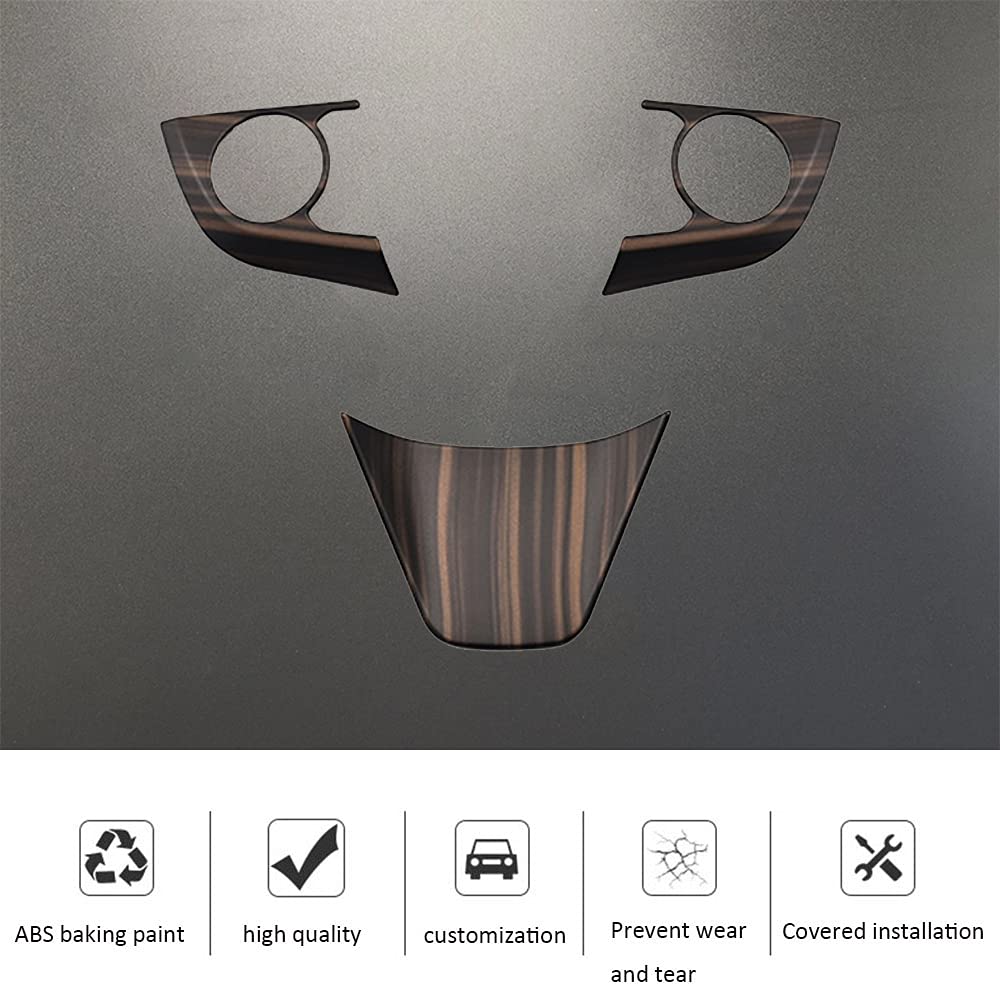 Premium Mahogany Steering Wheel Trim Cover for Toyota Camry LE/SE/XLE/XSE (2018-2024) - Decorative Wheel Button Accessories | Enhances Driving Comfort & Interior Style