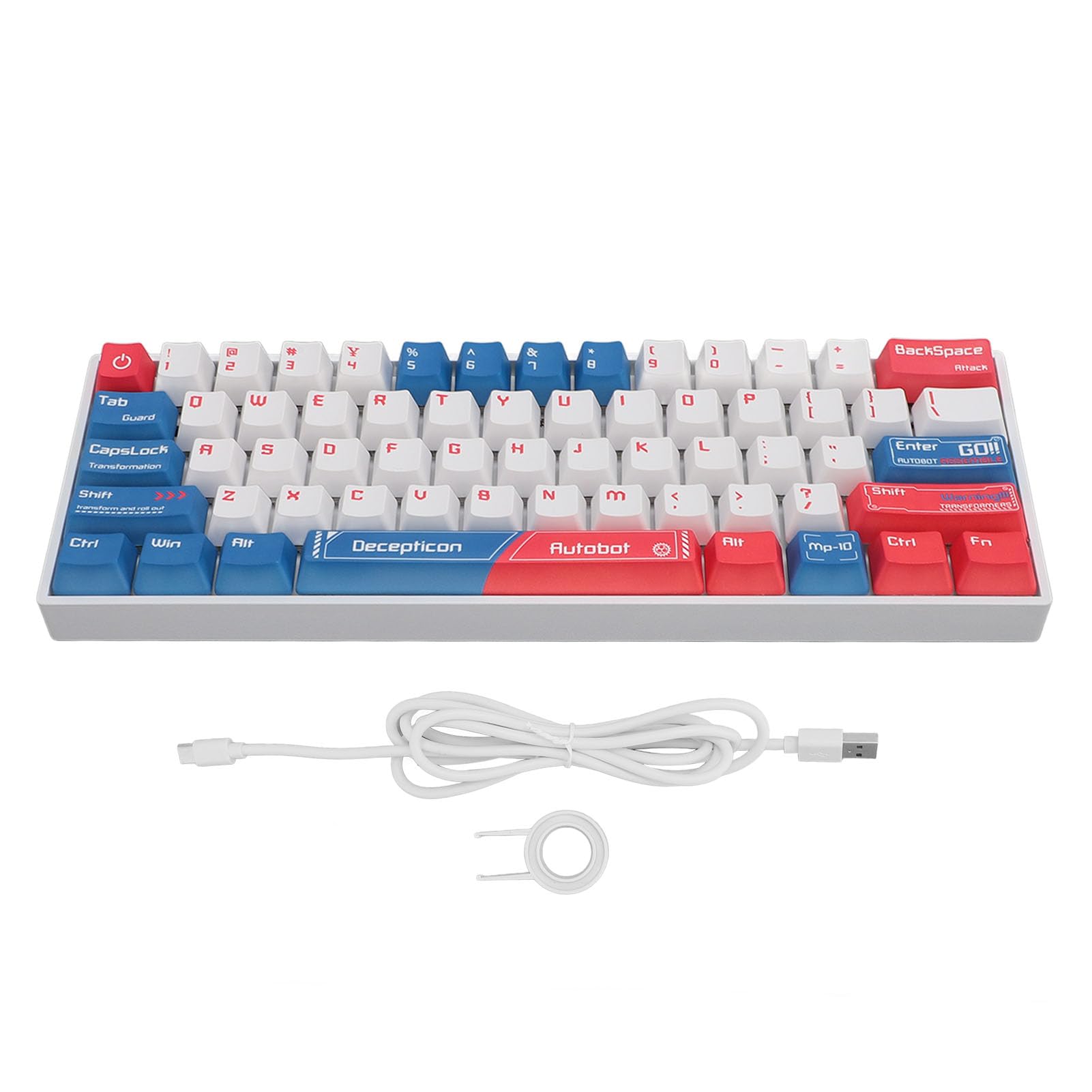 Annadue 60% Mechanical Gaming Keyboard with RGB Backlight - Tri-Mode Connectivity (Bluetooth 5.0/2.4GHz Wireless/USB Wired) - Red Switches for Windows PC/Mac - Compact Wireless Keyboard for Gaming, Office & Home Use