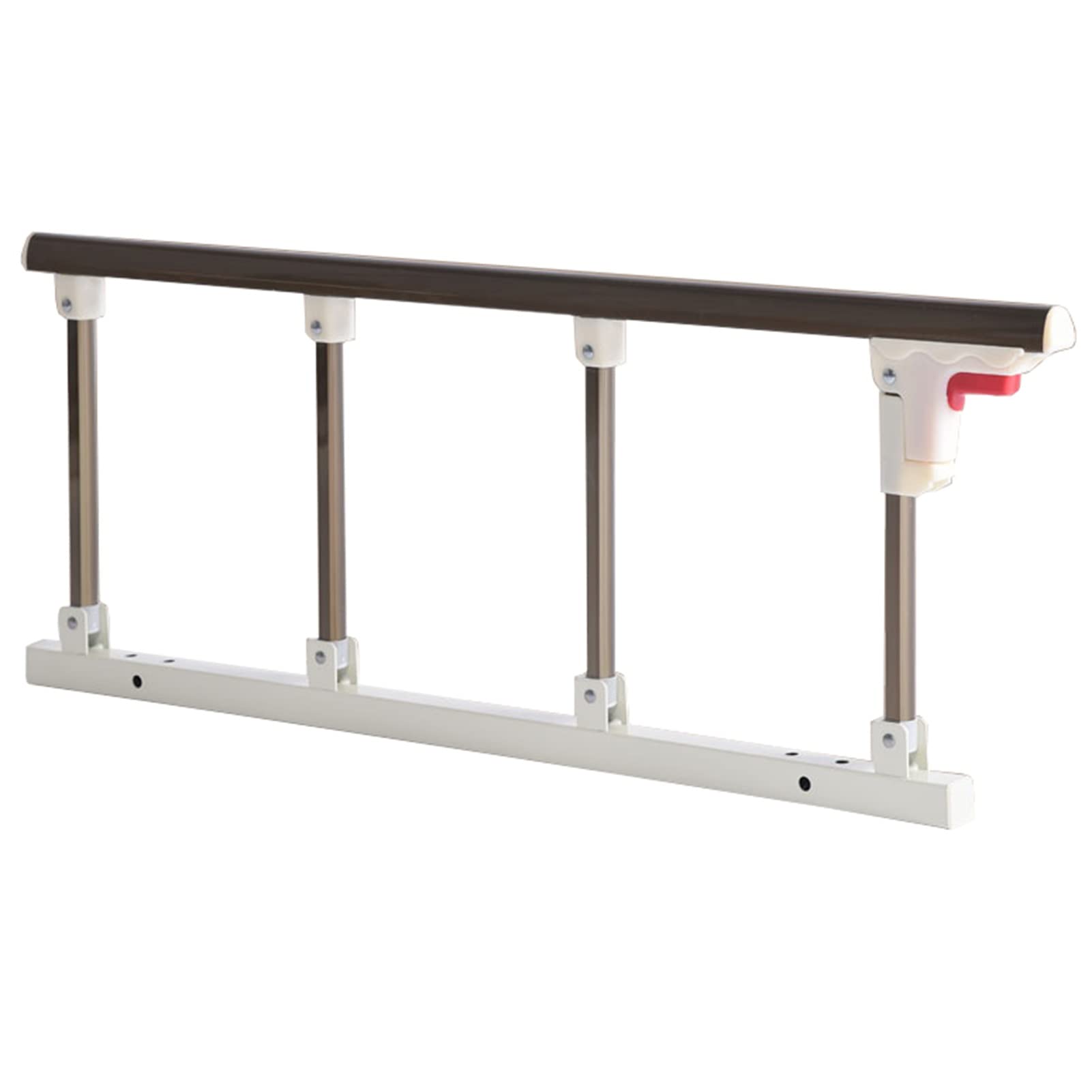 Fall Prevention Safety Bed Rail for Elderly & Disabled - Portable Bedside Hand Guard for King/Queen Size Beds - Assist with Getting In/Out of Bed - Home Care & Hospital Use - Brown