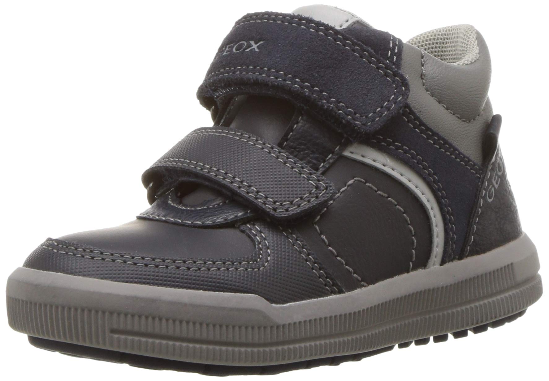 Geox Boys' Arzach High Top Velcro Sneakers - Breathable & Comfortable Kids Shoes for School, Play & Everyday Wear